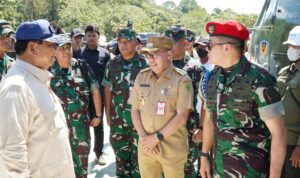 Didampingi Pj Bupati PPU, Menhan Prabowo Tinjau Kesiapan Upacara HUT RI di IKN