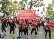 Semarak HUT Bhayangkara: Sekprov Kaltara Turut Serta Jalan Santai dan Senam Bersama!
