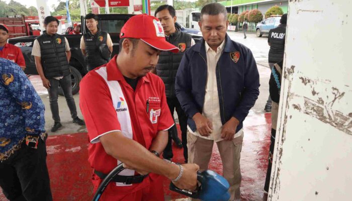 Polres PPU dan Disdag Sidak SPBU, Pastikan BBM Tak Tercampur Air dan Sesuai Takaran