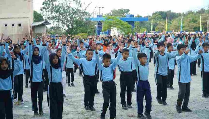Ratusan Pelajar PPU Meriahkan HANI 2025 Lewat Senam Massal yang Disiarkan Nasional