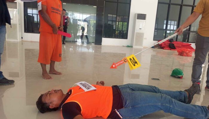 Polres PPU Rekonstruksi Kasus Pembunuhan di Babulu, Motif Dendam Jadi Pemicu
