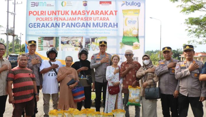 Pasar Induk Nenang Diserbu Warga, Polres PPU dan Bulog Gelar Gerakan Pangan Murah