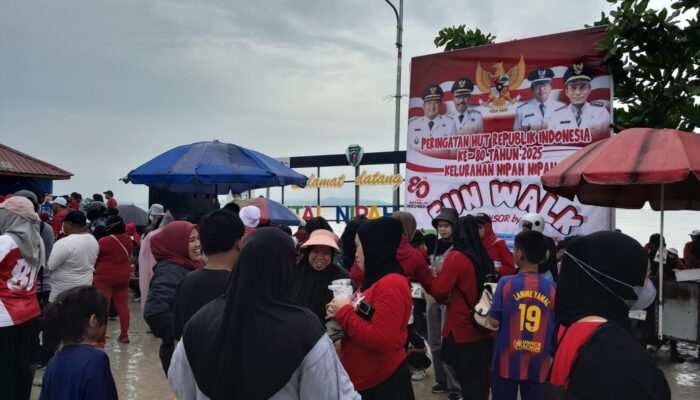 Ribuan Warga Padati Fun Walk HUT ke-80 RI di Pantai Nipah-Nipah PPU
