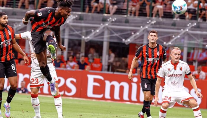 AC Milan Bungkam Bari 2-0 di Coppa Italia, Gol Sundulan Langka Leao jadi Pembuka