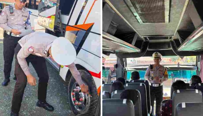 Polres PPU Lakukan Ramp Check Angkutan Umum Jelang Ramadhan, Tekan Risiko Kecelakaan
