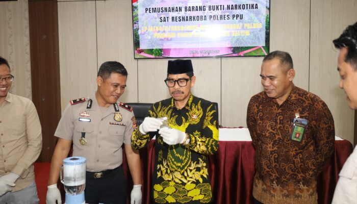 Berantas Narkoba, Polres PPU Musnahkan 36,01 Gram Sabu Hasil Tangkapan Terbaru