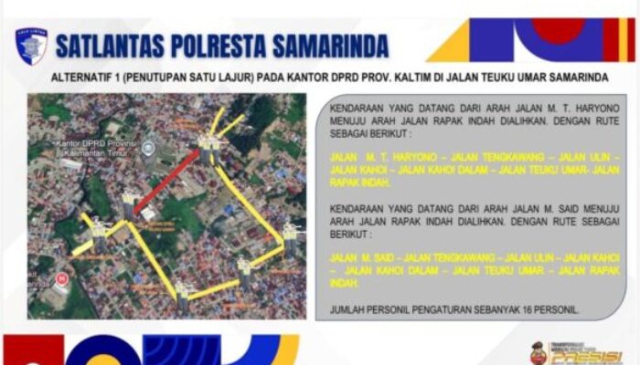 Antisipasi Aksi Massa Hari Ini, Dishub dan Polisi Siapkan Rekayasa Lalu Lintas di Samarinda