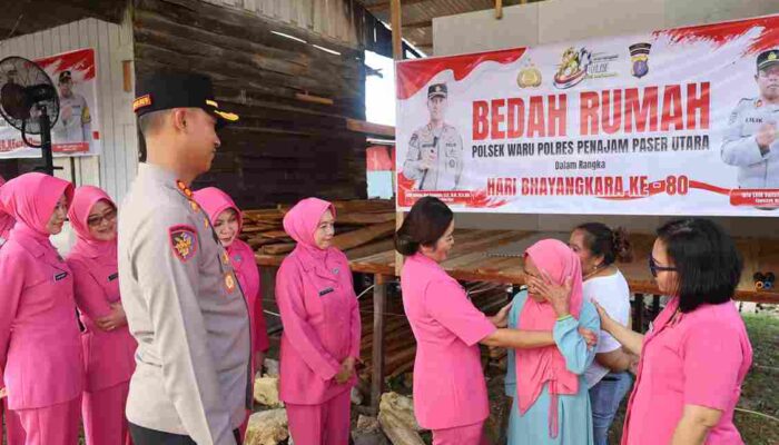 Hari Bhayangkara ke-80, Polres PPU Bedah Rumah Korban Kebakaran di Waru, Bangun Kembali Harapan Warga