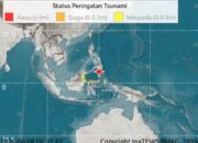 BMKG Tetapkan Tarakan dan Berau Berstatus Waspada Tsunami Usai Gempa M 7,7 Guncang Filipina