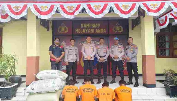 Polsek Babulu Ringkus 4 Terduga Pencuri Padi dan Pupuk, Dua Pelaku Masih Diburu