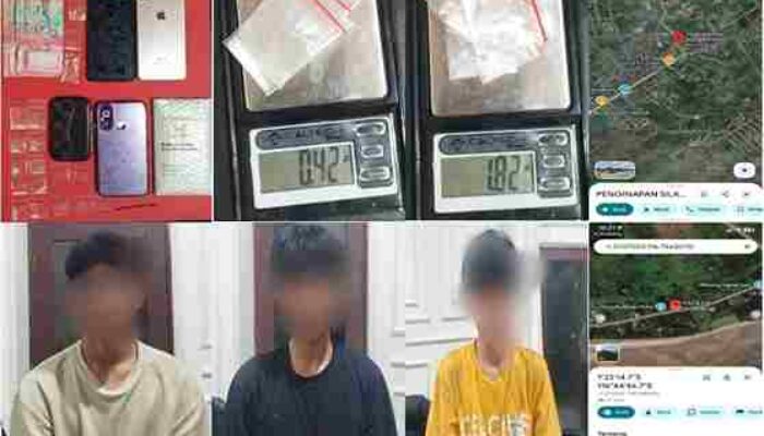 Satresnarkoba Polres PPU Bongkar Jaringan Sabu, Tiga Pengedar Dibekuk dengan 12 Paket Barang Bukti