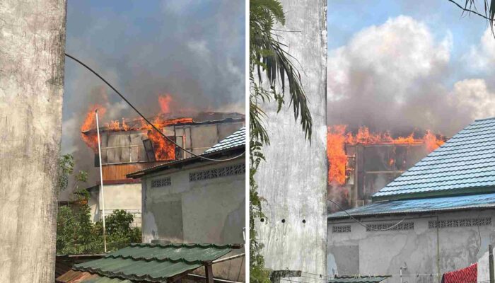 BREAKING NEWS! Kebakaran Hanguskan Permukiman di Sungai Paret PPU, Tim BPBD Bergerak ke Lokasi