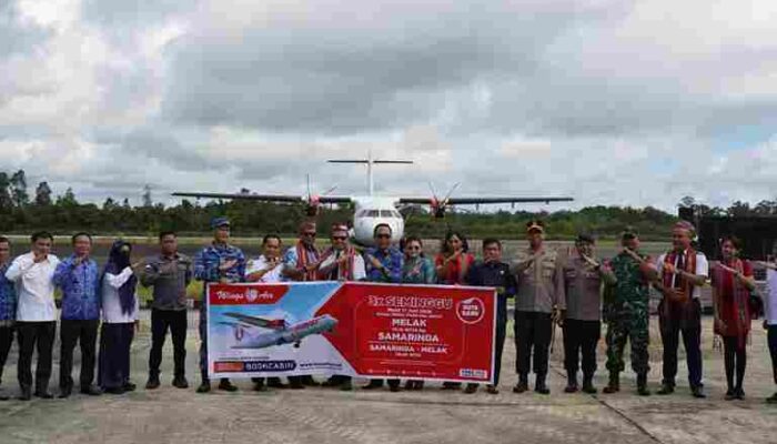 Penerbangan Perdana Wings Air Samarinda–Melak Resmi Beroperasi, Bupati Frederick: Babak Baru Konektivitas Kutai Barat