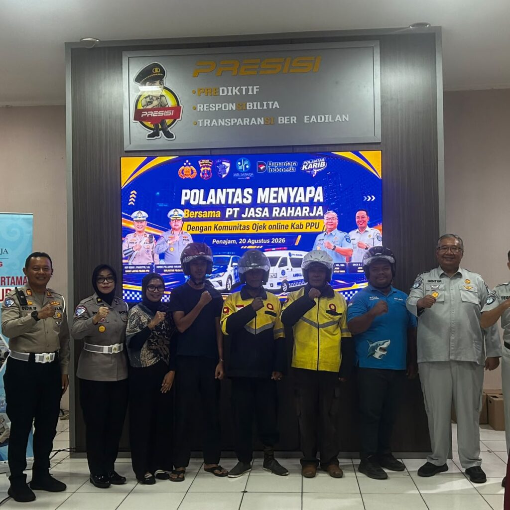 Polantas PPU Rangkul Komunitas Ojol, Dorong Pengemudi Jadi Pelopor Keselamatan