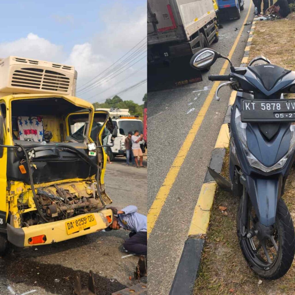 Antrean di SPBU Picu Kecelakaan 4 Kendaraan di Km 09 Penajam, Sejumlah Pengendara Luka